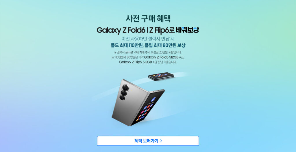 Galaxy Z Fold6 & Z Flip6 사전판매